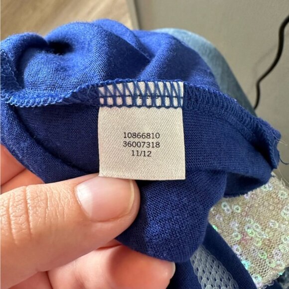 Victoria's Secret PINK | Sleeveless Blue Sequin Off Shoulder Shirt | Size Small - Picture 10 of 12